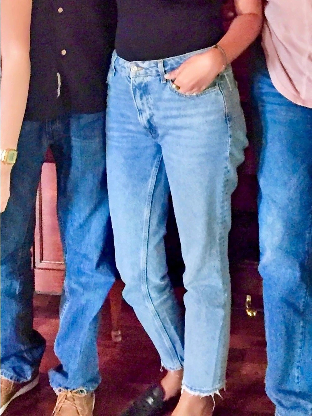 Zara Straight Leg Jeans Blue Waist 13